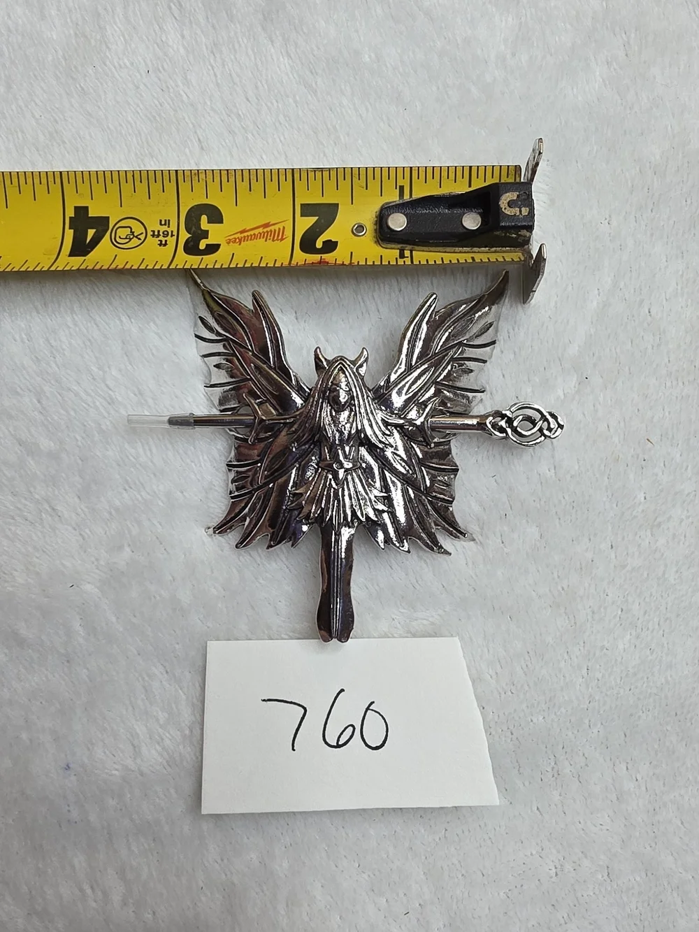 Silver Fairy Wing Hair Pin  Slide